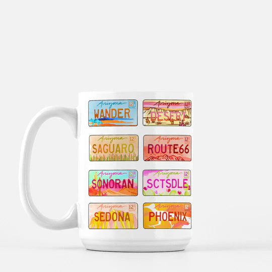 "Arizona License Plates" Ceramic Mug