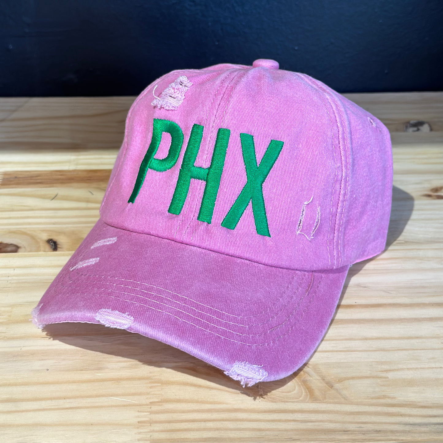 PHX Distressed Pink Dad Hat