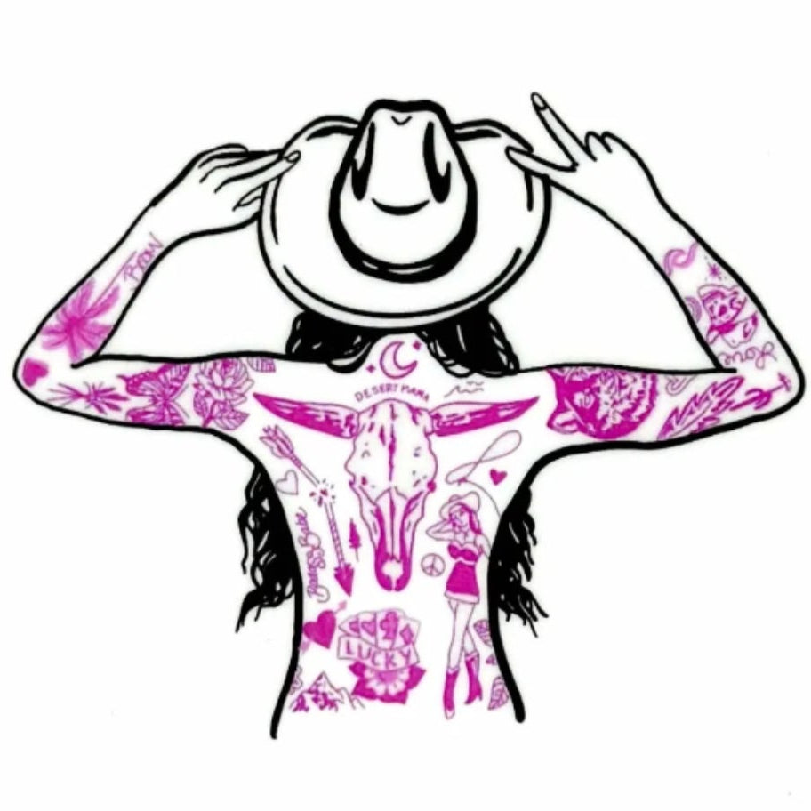Tattoo Cowgirl Sticker