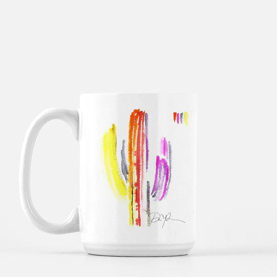 "Technicolor Saguaro" Ceramic Mug