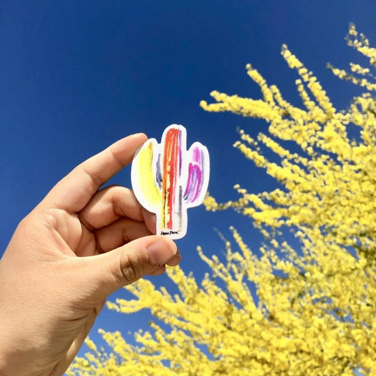 "Technicolor Saguaro" Sticker