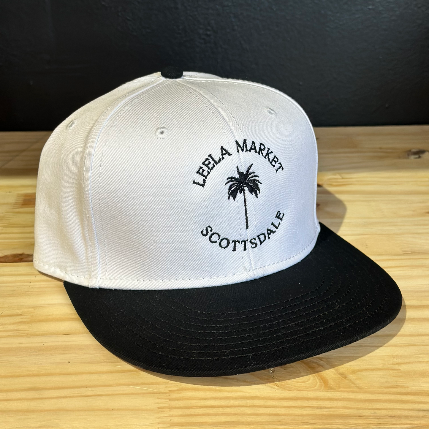 Leela Market Skinny Palm Flat Bill Hat