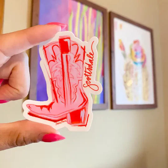 "Scottsdale Cowgirl Boot" Sticker