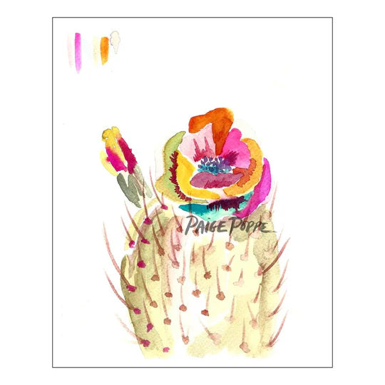 "Technicolor Bloom" Watercolor Print