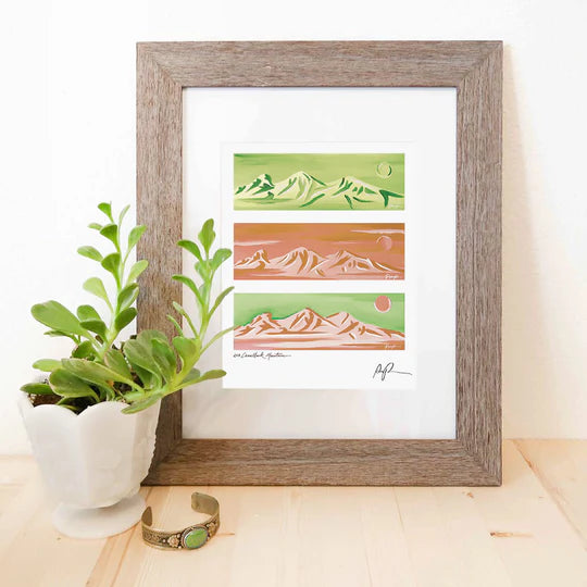 "Camelback Mountain Triptych" Acrylic Print