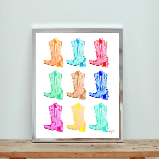 "Cowgirl Kaleidoscope" Art Print