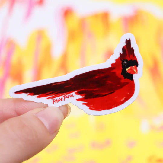 "Crimson Cardinal" Sticker