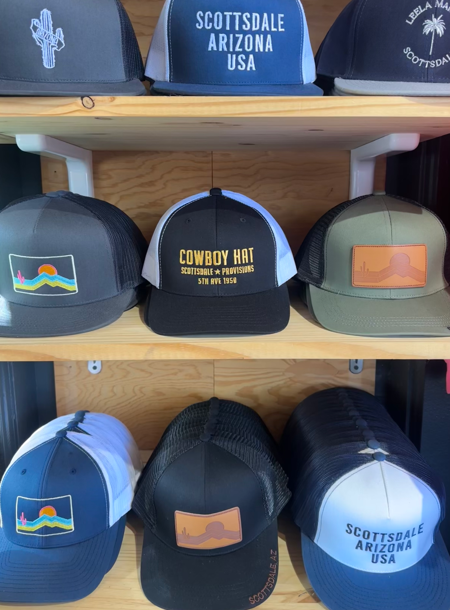 Scottsdale Arizona USA Grey Flat Brim Hat