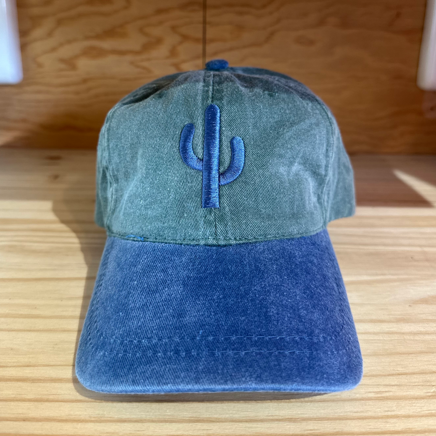 Simple Cactus Navy and Green Dad Hat