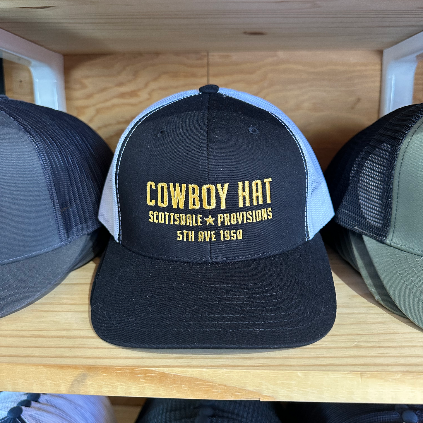 Scottsdale Cowboy Hat Black Trucker Hat