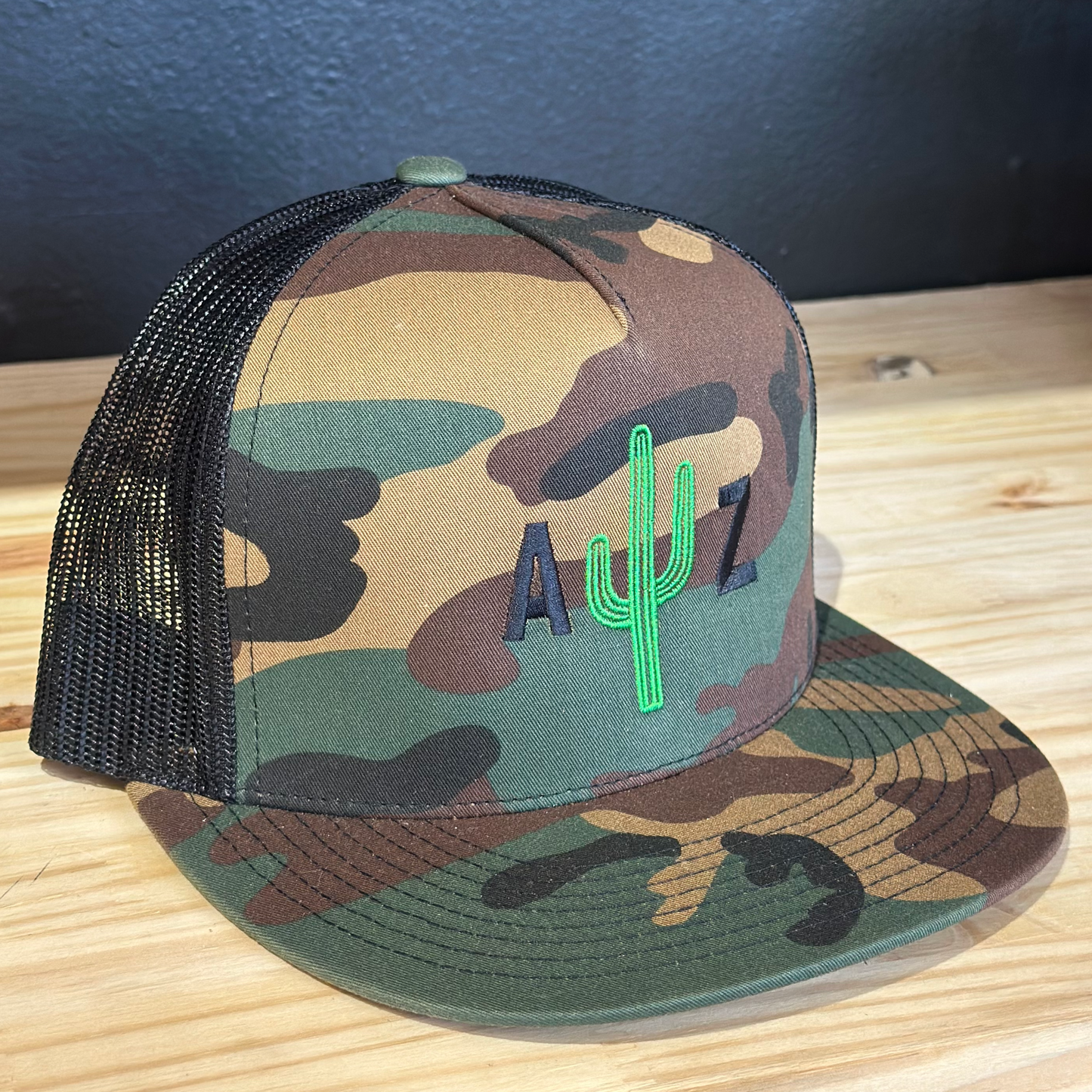 AZ Cactus Camo Flat Bill Hat