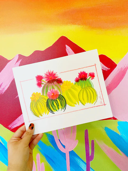 "Barrel Beauties" Watercolor Pastel Art Print