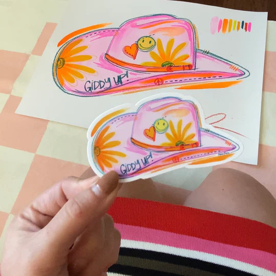 "Giddy Up" Watercolor Art Print