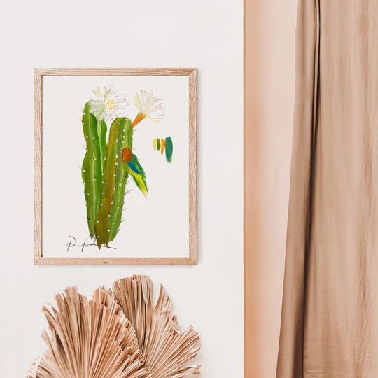 "Lingering Lovebird" Watercolor Art Print