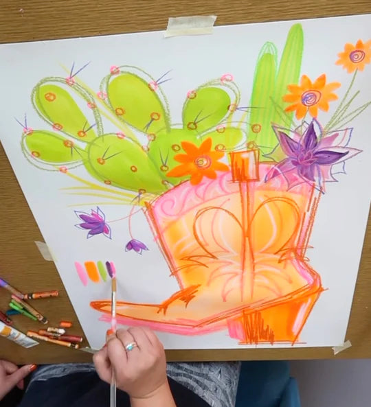 "Blooming Boot" Watercolor Art Print