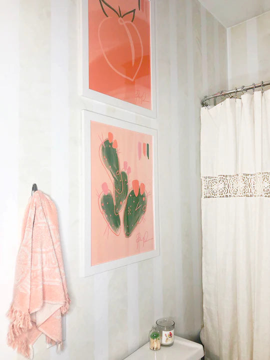 "Peachy Prickly" Art Print
