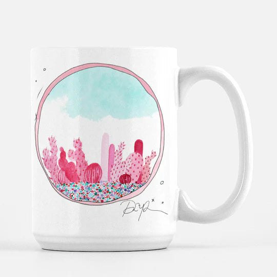 "Prickly in Pink" Ceramic Mug