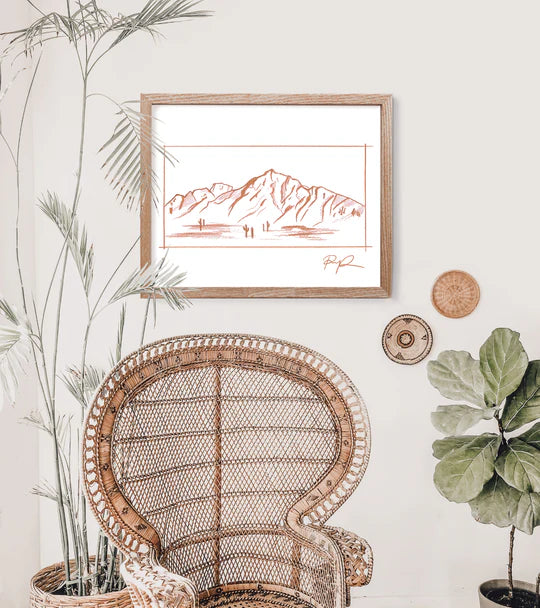 "Serene Sketch" Art Print