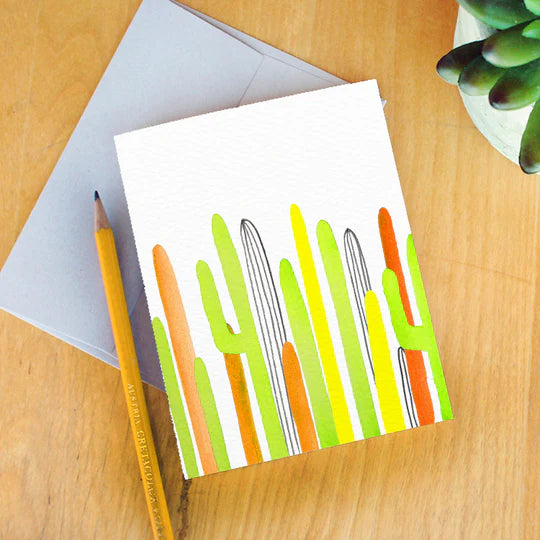 "Spring Saguaros" Greeting Card