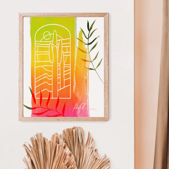 "Technicolor Treasure" Watercolor Art Print
