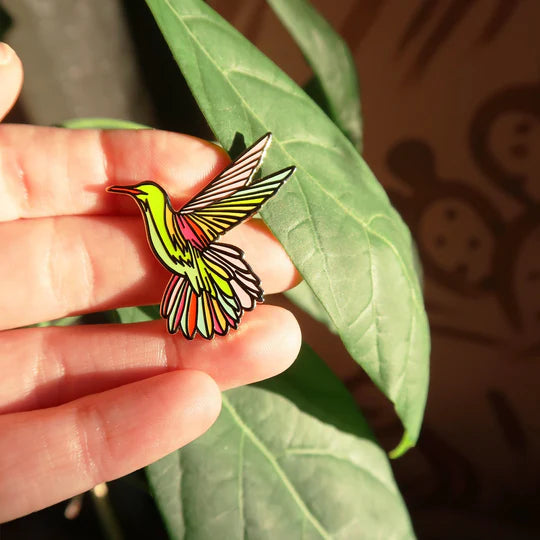 "Sunshine Hummingbird" Enamel Pin