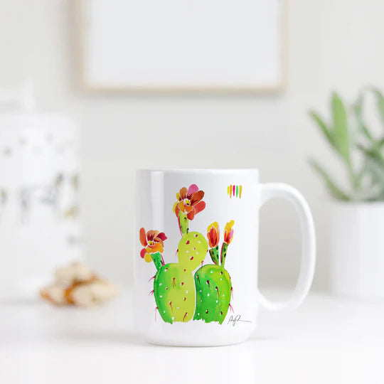 "Technicolor Blossoms" Ceramic Mug