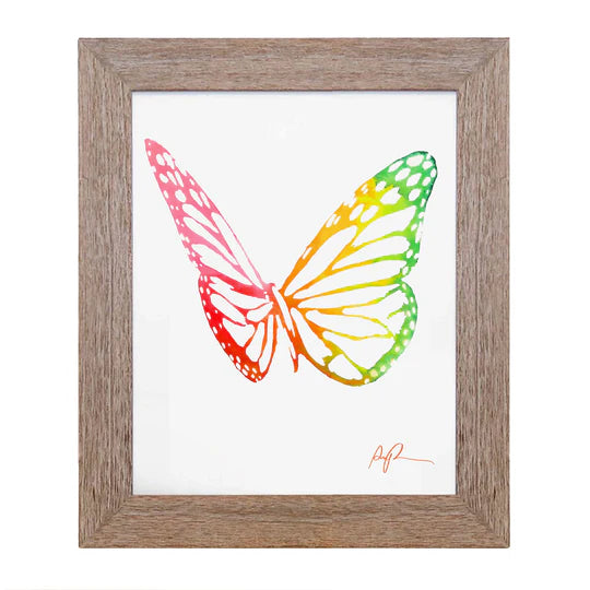 "Technicolor Butterfly" Watercolor Print