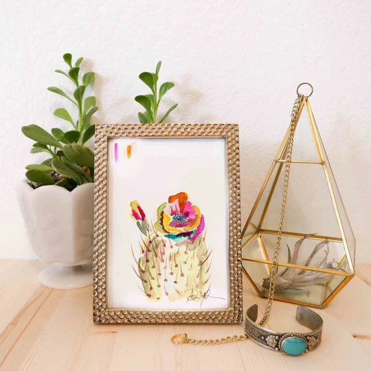 "Technicolor Bloom" Watercolor Print