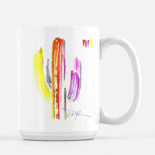 "Technicolor Saguaro" Ceramic Mug