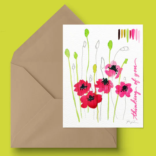 "Thinking of You" Floral Greeting Card