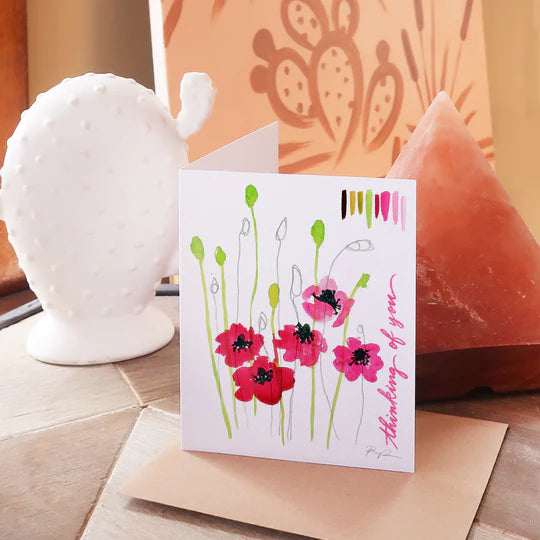"Thinking of You" Floral Greeting Card
