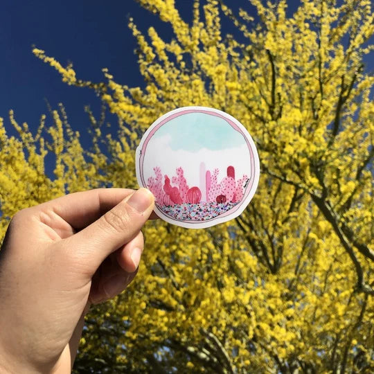 "Prickly in Pink" Sticker