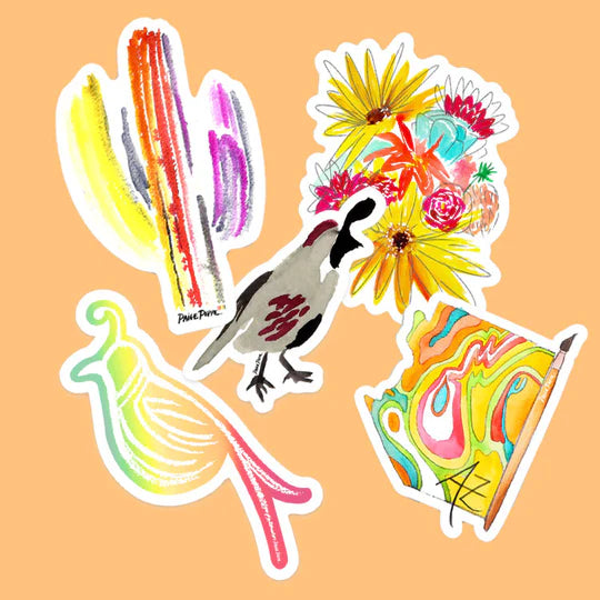 "Technicolor Saguaro" Sticker