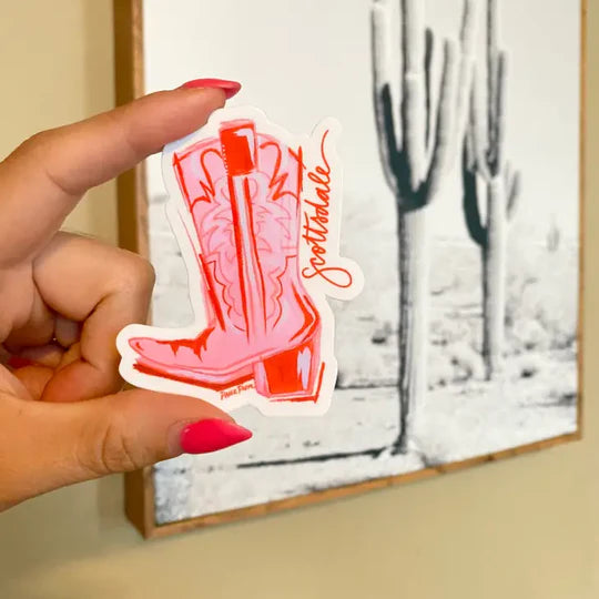 "Scottsdale Cowgirl Boot" Sticker