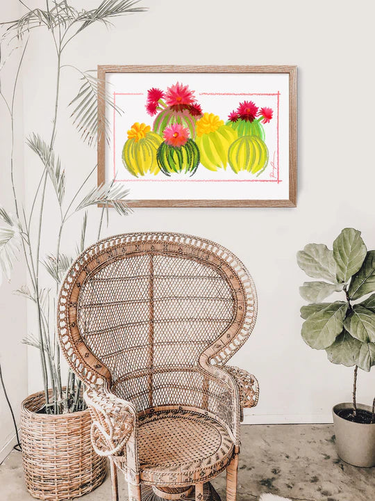 "Barrel Beauties" Watercolor Pastel Art Print