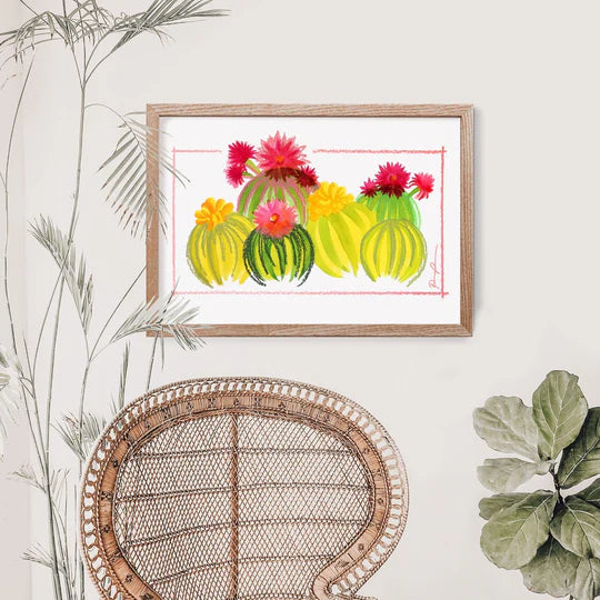 "Barrel Beauties" Watercolor Pastel Art Print
