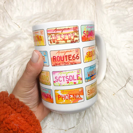 "Arizona License Plates" Ceramic Mug