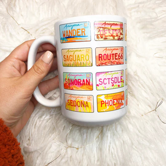 "Arizona License Plates" Ceramic Mug