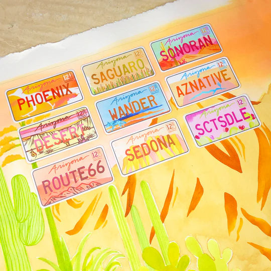 "Desert" Arizona License Plate Sticker