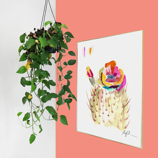 "Technicolor Bloom" Watercolor Print
