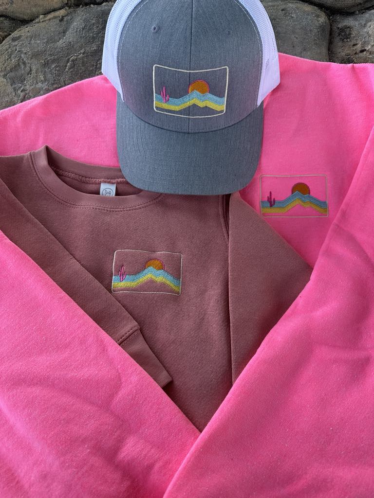 Hat Patch Embroidered Kids Sweatshirt