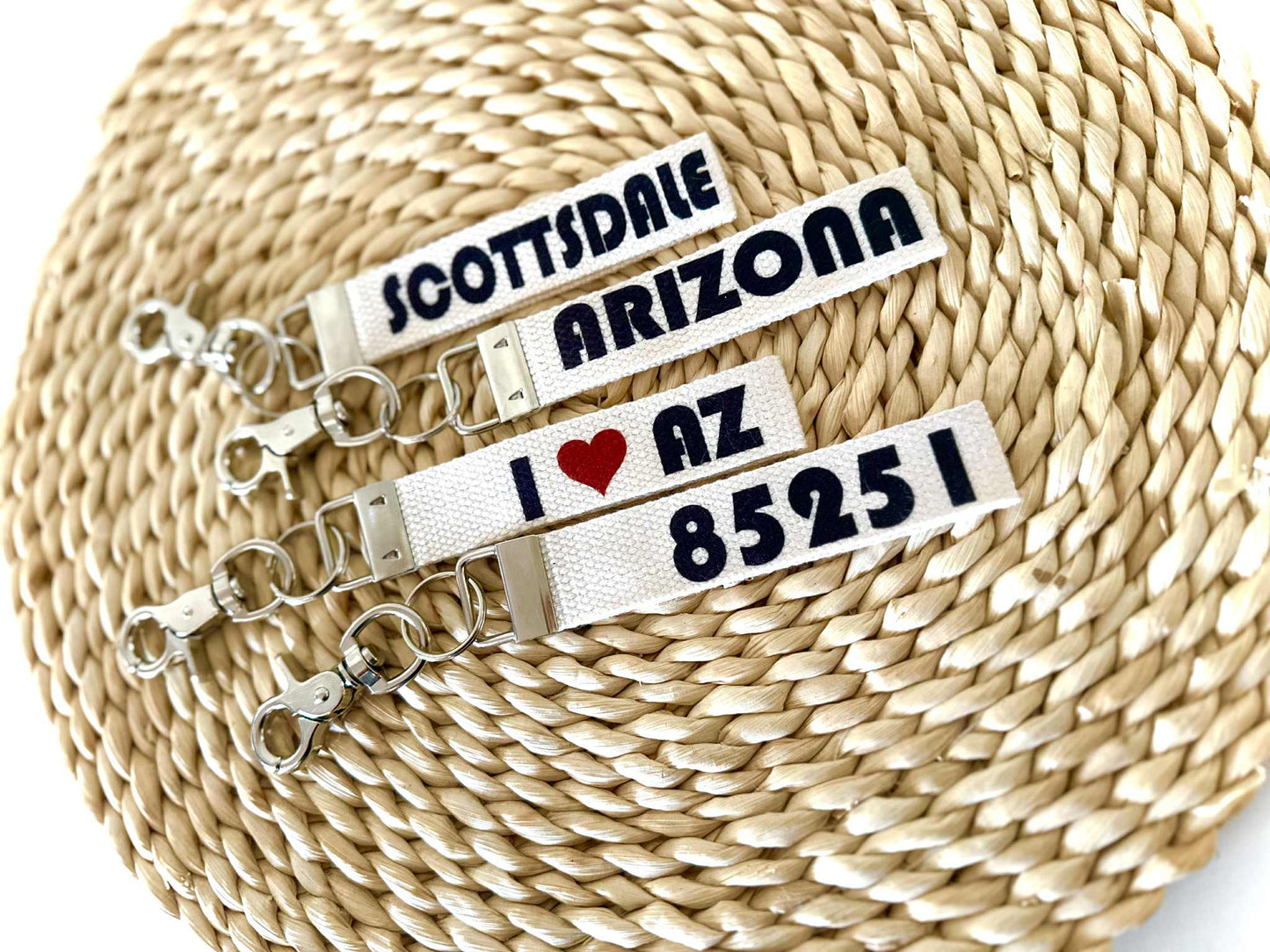 Woven Canvas Keychain Wristlet