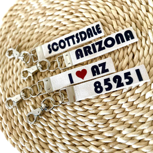 Woven Canvas Keychain Wristlet