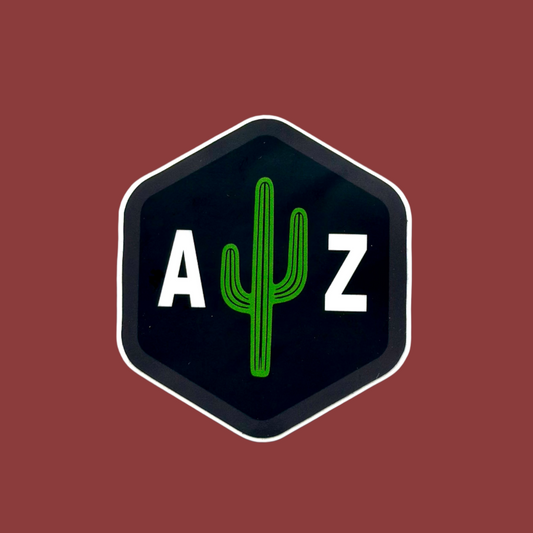 AZ Cactus Hexagon Sticker