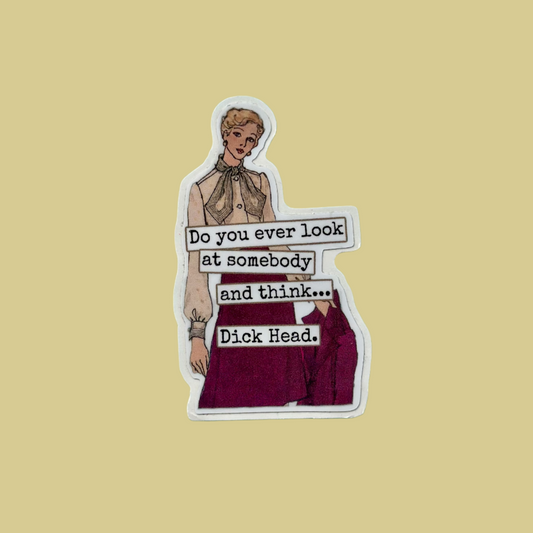 Do You Ever Look At Someone And Think Dickhead Sticker