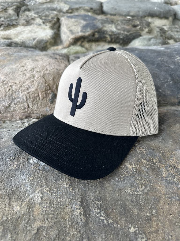 Simple Cactus Black and Tan Hat