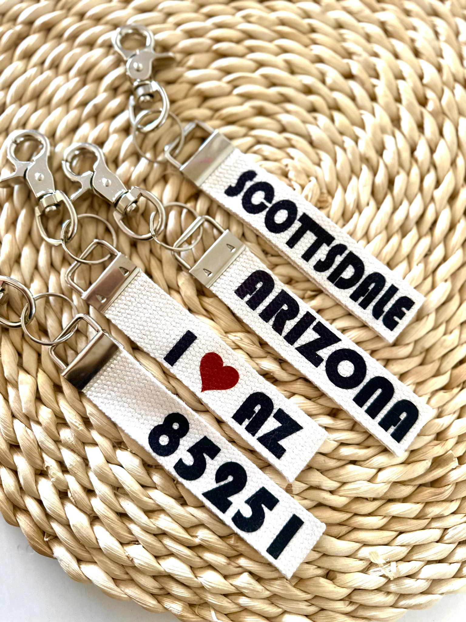 Woven Canvas Keychain Wristlet – Leela Market