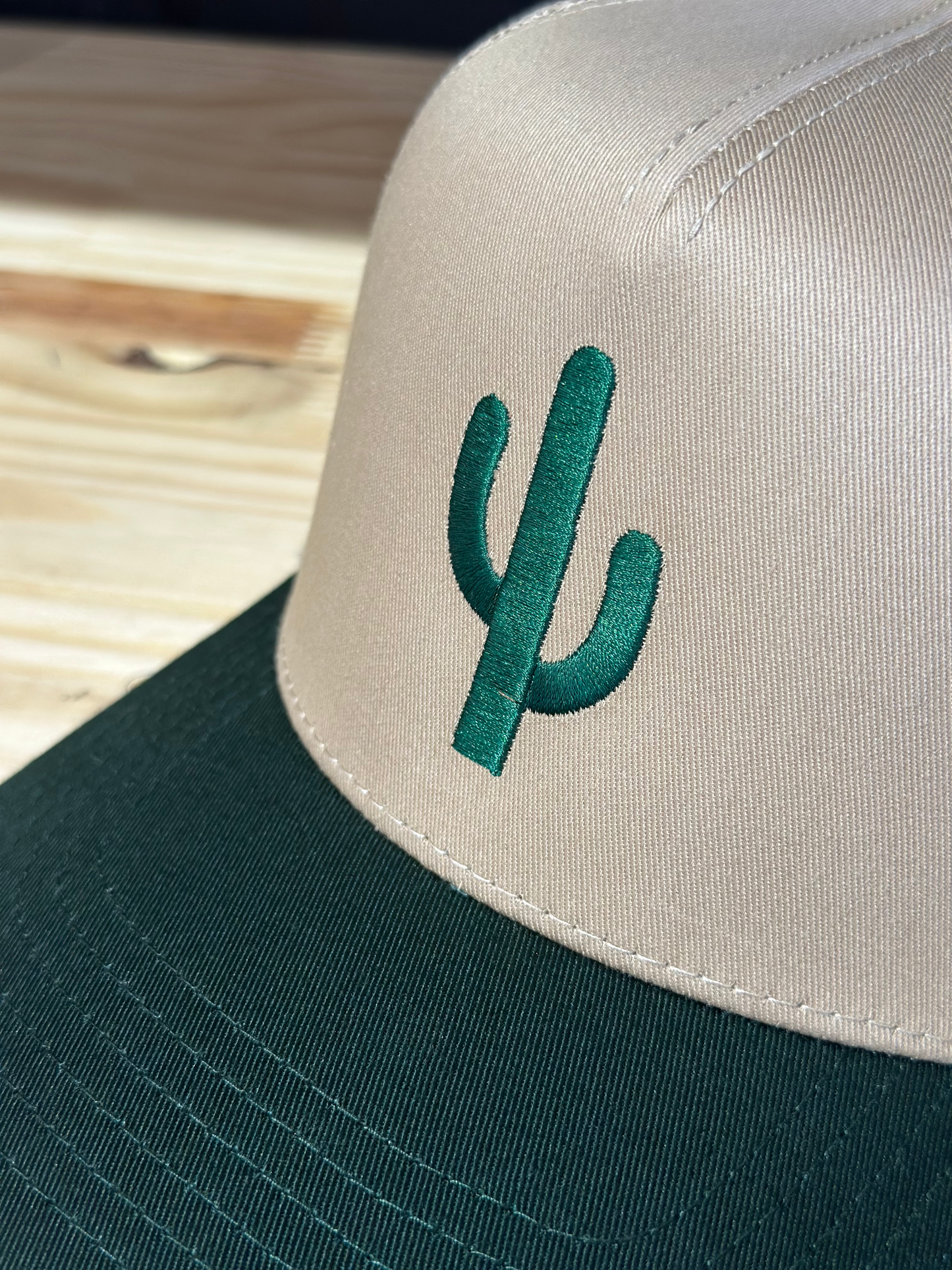 Simple Cactus Green and Tan Trucker