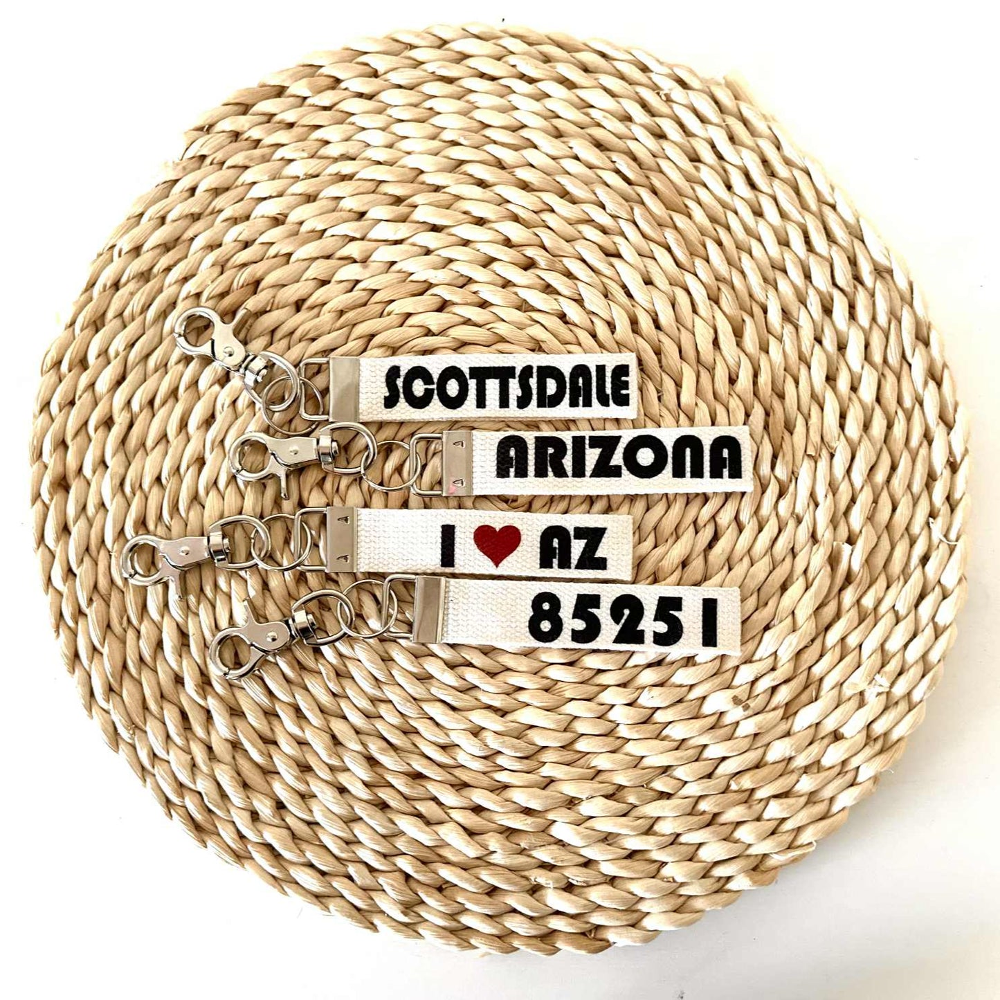 Woven Canvas Keychain Wristlet