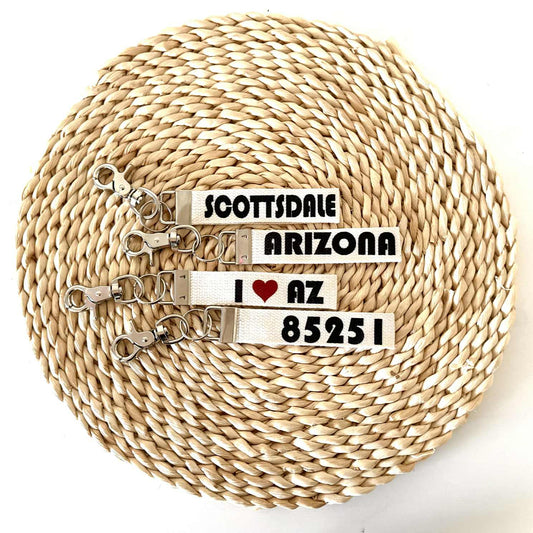 Woven Canvas Keychain Wristlet